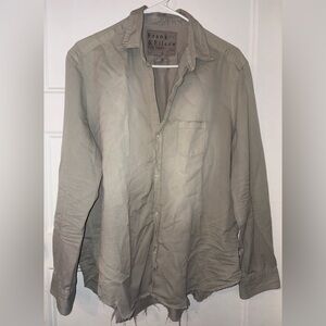 Frank & Eileen Women’s XL EILEEN Distressed Button Front Top